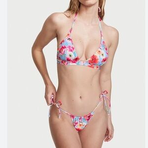 Victoria’s Secret 2 piece string bikini / swimsuit Size Large Floral print New